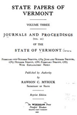 State Papers of Vermont 10945822